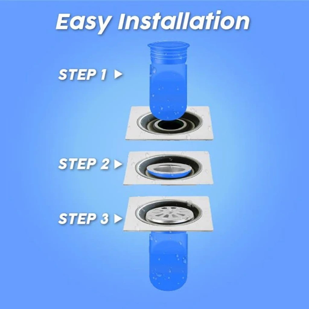 Deodorant Silicone Core Sewer Pipe Seal Ring Bathroom Washing Machine Tool USA 