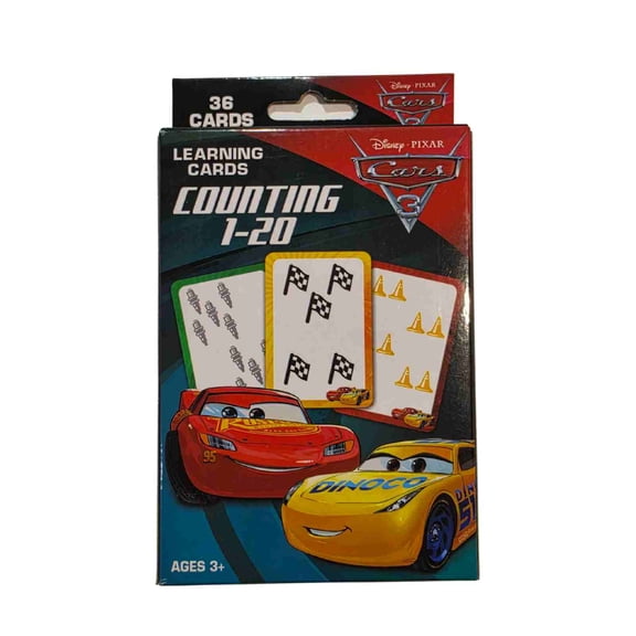 Disney Pixar Cars 3 Learn Counting 36 Flash Cards