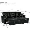 thumbnail image 2 of JERBOR Tufted Sectional Sleeper Sofa Pull Out Couch Bed - Modern Upholstered L Shaped Convertible Sofa Bed with Chaise Lounge and Storage for Living Room, 2 of 11
