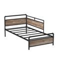 thumbnail image 2 of Furniture of America Rolke Industrial Metal Elevated Daybed, Twin, Black, 2 of 9