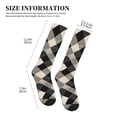 thumbnail image 5 of Socks Calf Pressure Socks Breathable Moisture Absorbent 11.8in×7.9in Full Print Designed For Hiking Walking Sports Argyle Plaid Dimgray_3 1 Black, 5 of 8