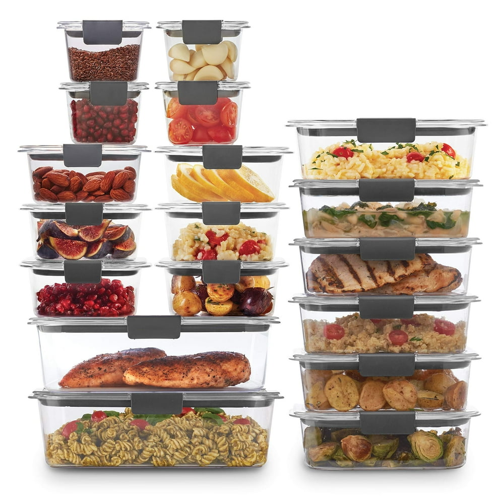Rubbermaid Brilliance Storage 44Piece Plastic Lids BPA Free, Leak