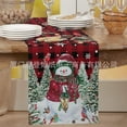 thumbnail image 1 of New Red Poinsettia Christmas Table Flag Snowflake Decorative Vintage Linen Tablecloth Tablecloth, 1 of 7