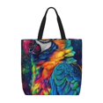 thumbnail image 1 of Balery Vibrant Rainbow Parrot Fantasy Bolsa de Mano para Mujeres con Cremallera, Bolsa de Gimnasio con Compartimentos, Bolsa para Laptop, Bolsa para Trabajo, 1 of 7