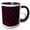 Black/White, variant on 3drose, Deep Pink Geometrical Abstract Circle Pattern Background Design, 11oz Two-tone Red Mug