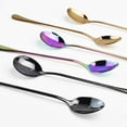 thumbnail image 5 of 2pcs Stainless Steel Color Soup Spoon Long Handle Spoon Set Coffee Spoon Ice Cream Dessert Tea Spoon, 5 of 6