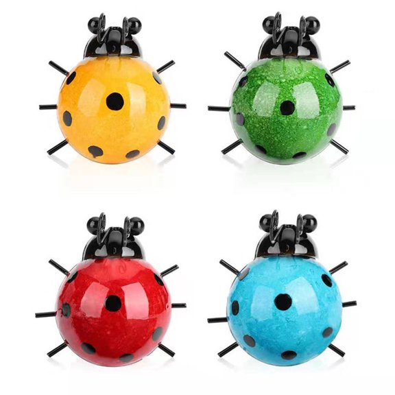 Wovilon Tools Home Improvement Metal Garden Wall Art Decorative Set Of 4 Cute Ladybugs Outdoor Wall Sculptures