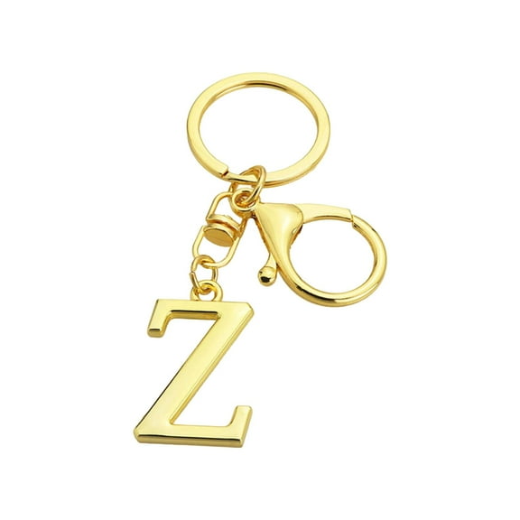 dajkiuy Gold Initial Letter Keychain for Women Bag Charms for Handbags Metal Alphabet Keychain, Z