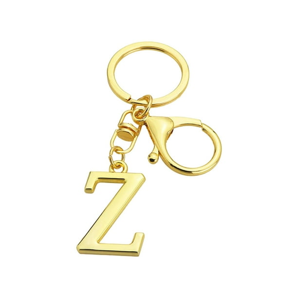 Bolsas de Regalo de Navidad 1 Llavero de Metal con Letras Doradas de a A Z, Colgante de Bolsa de Llavero, Regalo de Navidad Grandes Bolsos de Regalo de Navidad