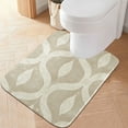 thumbnail image 2 of Yayeee Bath Rug for Bathroom Floor Non Slip Rectangle Fluffy Soft Absorbent Mat, 16"x24", Light Brown Pattern, 2 of 7
