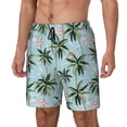 thumbnail image 1 of Fotbe Flamingos And Palms Traje de Baño para Hombre – Shorts de Natación de Secado Rápido con Forro y Bolsillos-XX-Large, 1 of 6
