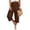 *Brown, variant on VBVC Women's Cotton Linen Capri Pants , Wide Leg Culottes Trousers For Women , Ladies' Summer Cropped Pants with Pockets, S-2XL