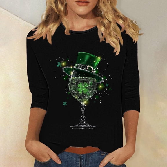 Women Blouse 3/4 Sleeve Petite, Womens Looseting T Shirts Womens White Tank Top Shapewear Women Fashion Tops White Summer Shirts for Teens Modest Fall Fashion Must Haves