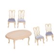 thumbnail image 1 of Dollhouse Furniture, Lifelike Simple Elegant Style Dollhouse Table Chair Model Set  For 1:12 Doll House, 1 of 8