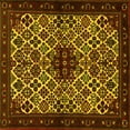 thumbnail image 1 of Ahgly Company Machine Washable Indoor Square Persian Yellow Traditional Area Rugs, 3' Square, 1 of 4