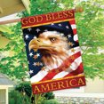thumbnail image 3 of God Bless America Bald Eagle House Flag Patriotic 4th of July 28" x 40", 3 of 4