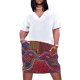 thumbnail image 2 of Vestido holgado con bolsillos Mola de Panamá, estilo coreano, largo, de verano, 2 of 7