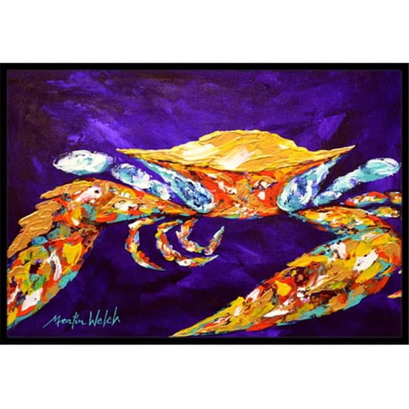 The Right Stuff Crab in Purple Indoor or Outdoor Mat 36 x 0.15 x 24 in.