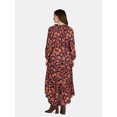 thumbnail image 3 of The Pioneer Woman Ruffle Neck Midi Dress, Women’s, Sizes XS-3X, 3 of 5