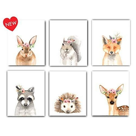 Woodland Floral Crown Animals Nursery Decor Watercolor Art - Set of 6 (UNFRAMED) 8x10 Prints (Option 1) | Walmart Canada Woodland Floral Crown Animals Nursery Decor Watercolor Art - Set of 6 (UNFRAMED) 8x10 Prints (Option 1) | Walmart Canada
