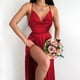 thumbnail image 5 of Mujeres moda verano Casual Sexy Sling Sexy espalda abierta Color sólido sin mangas vestido de cuello Pompotops  ghjkhdj17606, 5 of 9