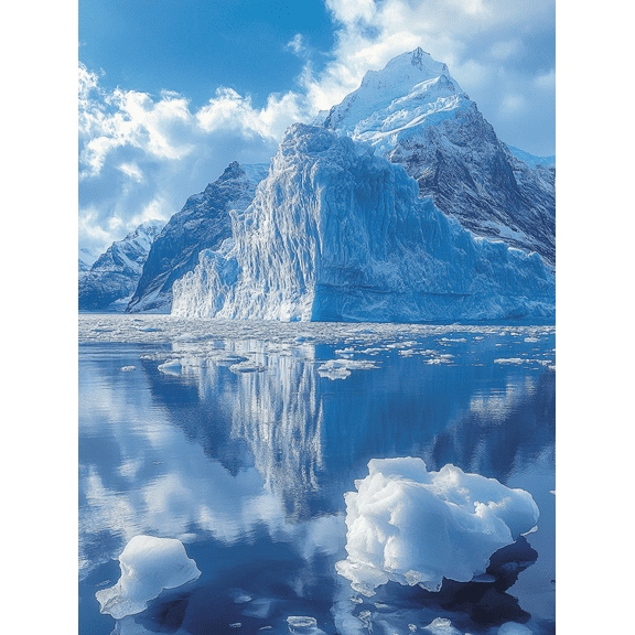 Glacier Landscape Canvas Print/Wall Art，Suitable for Living Room，Office，Hotel，Restaurant Decoration