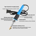 thumbnail image 3 of Portable Soldering Iron Set 30W Carving Pyrography Tool Electric Solder Iron Handheld Welding Repairing Tools 7-in-1 Wood Embossing Burning Solder Pen Kit, 3 of 6