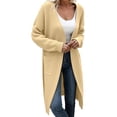 thumbnail image 2 of Long Cardigan Sweaters for Women Long Sleeve Loose Open Front Ribbed Knit Sweater Jacket with Pockets Fall Winter Coat, 2 of 5