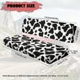 thumbnail image 7 of FKELYI Black Cow Print Mule Bench Seat Cover 2 Pcs Set Dustproof UTV Seat Cover Compatible with Kawasaki Mule 600/610 Anti-Scratch Seats Protector Decor, 7 of 7