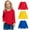 Yellow, variant on Toddler Boys Girls 3 Pack Cotton T-Shirts, Baby Fall Long Sleeve Solid Crewneck Tees