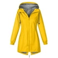 thumbnail image 7 of larppty Rain Jacket for Women 2025 Striped Lined Waterproof Lightweight Raincoats Hooded Windbreakers Outfit (Yellow, 4XL), 7 of 7