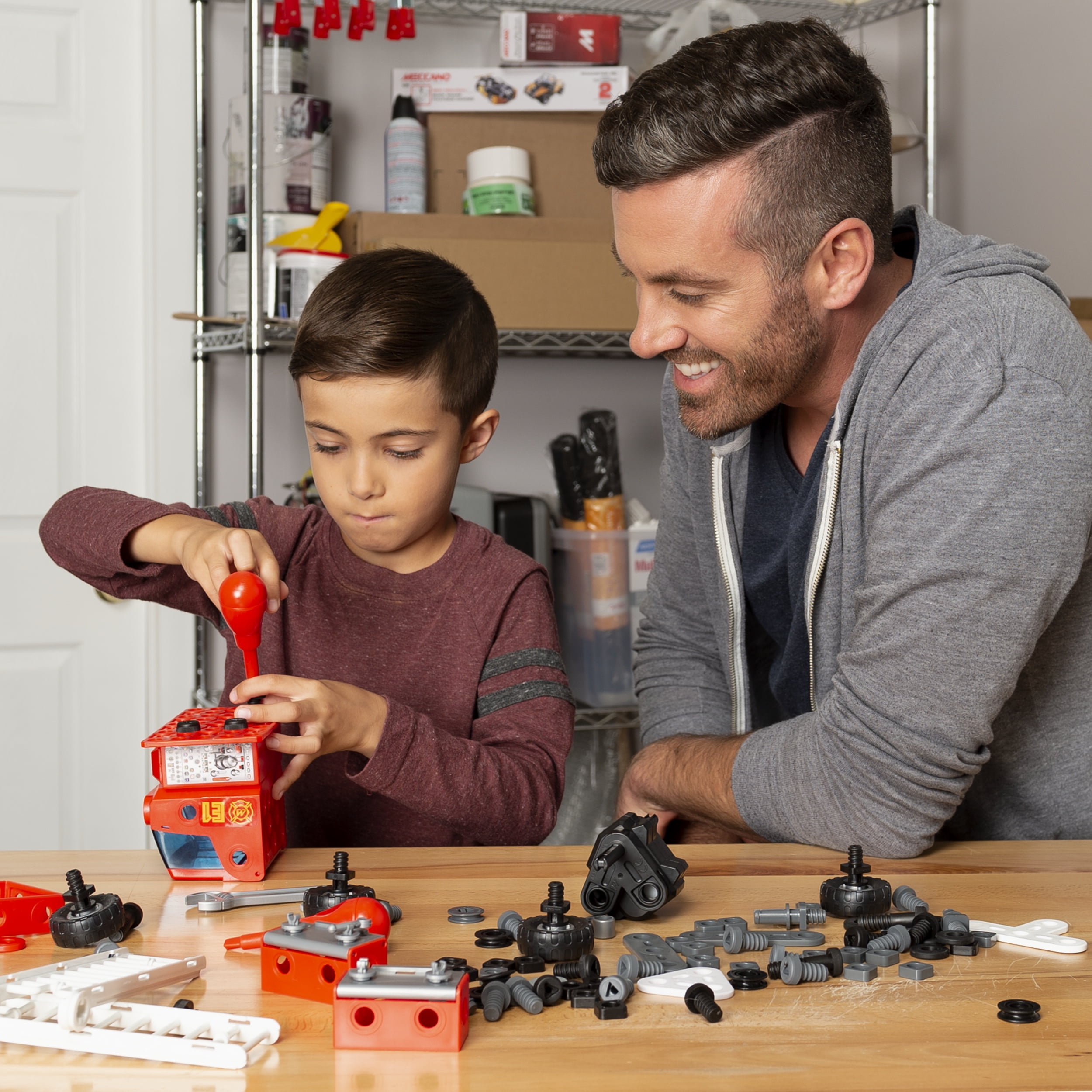 meccano junior rescue fire engine building set