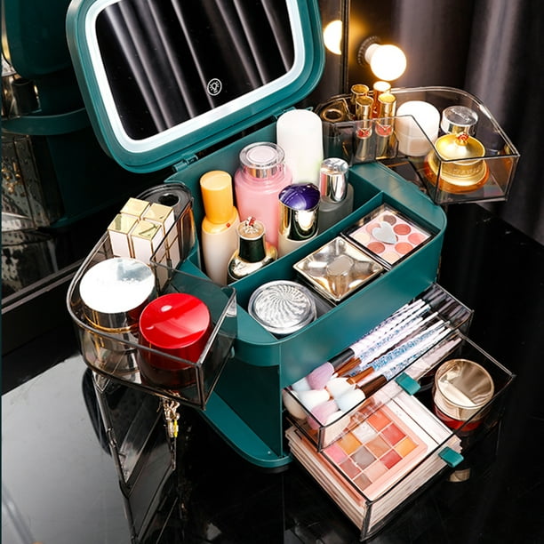 Amdohai Makeup Organizer Box Dust Water Proof Cosmetics Storage Makeup  Storage 