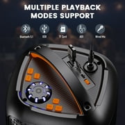 JYX Karaoke Machine for Aldult, Portable Speaker Bluetooth for Outdoor Parties with 2 Microphones, 3 Subwoofer, T29-T