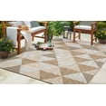 thumbnail image 2 of Erbanica 6' x 9' Indoor Outdoor Beige Triangle Reversible Plastic Rug, 2 of 5