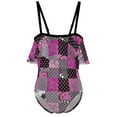 thumbnail image 5 of Hello Kitty Girls One Piece Swimsuits Hawaiian Ruffle Swimwear Beach Bathing Suit Outfits, 5 of 7