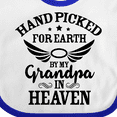 thumbnail image 4 of Inktastic Handpicked for Earth by My Grandpa in Heaven Angel Wings Boys or Girls Baby Bib, 4 of 4