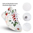 thumbnail image 3 of Red Flowers on White Walking Shoes for Men Woman Lightweight Tennis Fashion Elastic Sports Shoes Cushion Basketball Shoes, 3 of 8