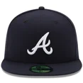 thumbnail image 3 of Men's New Era Navy Atlanta Braves Road Authentic Collection On-Field 59FIFTY Fitted Hat, 3 of 9