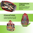 thumbnail image 6 of Garden Tool Bag,Pioneer Flower Floral Print Pattern Garden Tool Organizer,Garden Gifts,Waterproof Multi-Pocket Garden Tool Storage 11.8x5.5x11.4 Inch(Tools NOT Included), 6 of 6