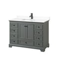 thumbnail image 4 of Wyndham Collection WCS202048SWHWCUNSMXX Deborah 48" Free Standing Single Basin Vanity Set, 4 of 7