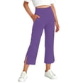 thumbnail image 5 of Posijego Girls Capri Pants School Uniform Casual Dress Capris Pants High Waist Stretch Athletic Yoga Pants with Pockets, 5 of 8