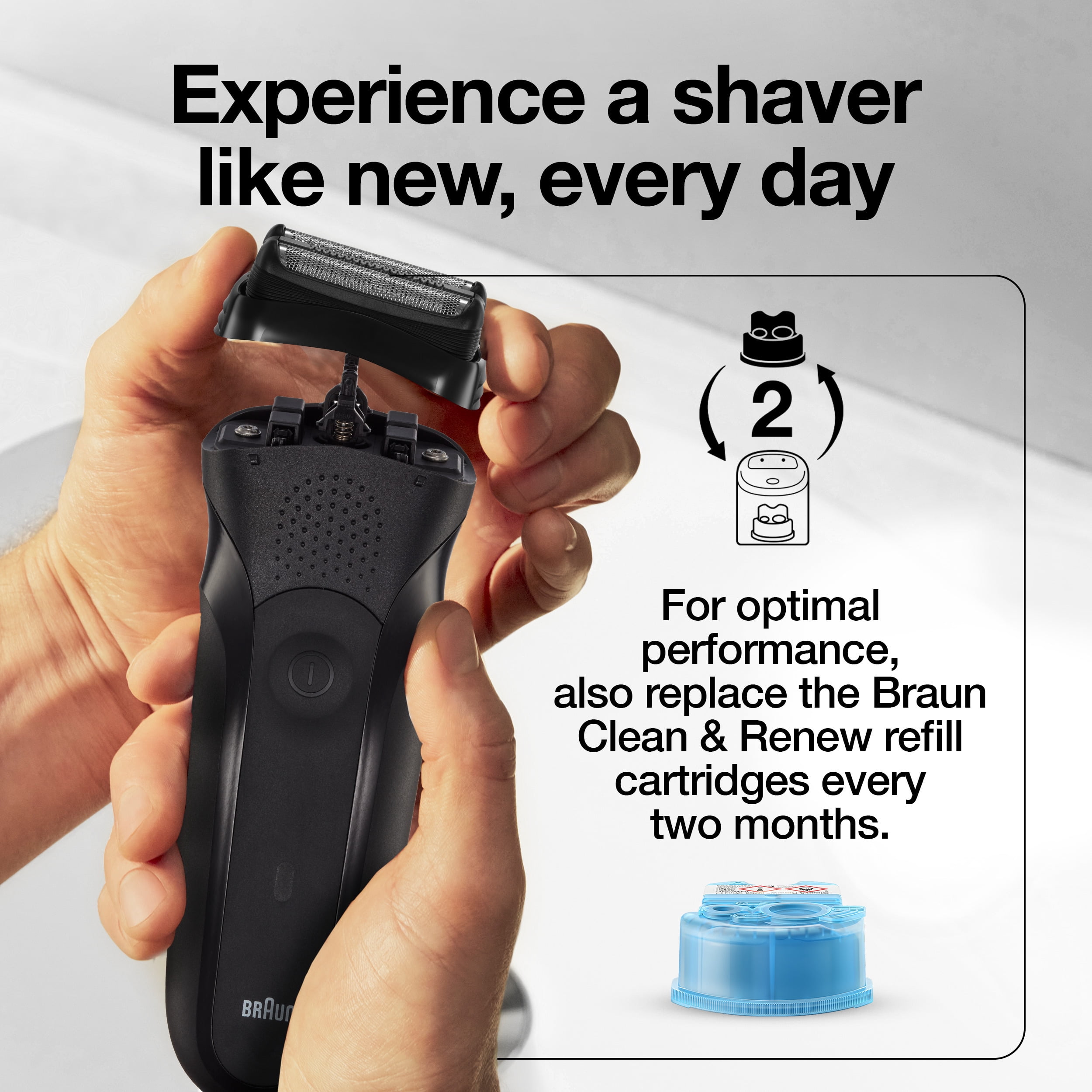 Braun Series 3 21B Foil and Cutter Replacement Head, Black