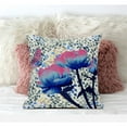thumbnail image 2 of Three Roses with Butterfly Indoor/Outdoor Pillow with Removable Cover in Pink Blue Cream20x20, 2 of 6