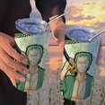 thumbnail image 3 of Botella de agua de One Piece Monkey D. Luffy Roronoa Zoro, taza de café con pajita, 420 ml, acero inoxidable, dibujos animados de anime, portátil, 3 of 5