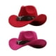 thumbnail image 1 of 2 uds sombreros de vaquero de occidentales casuales sombreros de fiesta adultos gorras de Rosado rojo Yinane Sombrero de vaquero, 1 of 8