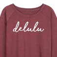thumbnail image 3 of Instant Message - Delulu Cursive - Women's Lightweight French Terry Long Sleeve Shirt, 3 of 6