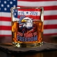 thumbnail image 2 of 250th Anniversary Whiskey Glass, USA Patriotic Commemorative Tumbler for Father's Day, Liquor Gift, 2 of 4