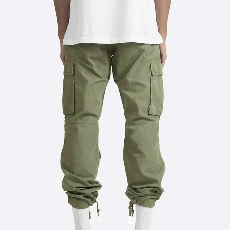 Corduroy Pants High Stretch Slim Fit Jeans Men's Solid Casual