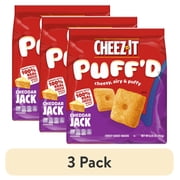 (3 pack) Cheez-It Puff'd Cheddar Jack Cheesy Baked Snacks, Puffed Snack Crackers, 5.75 oz
